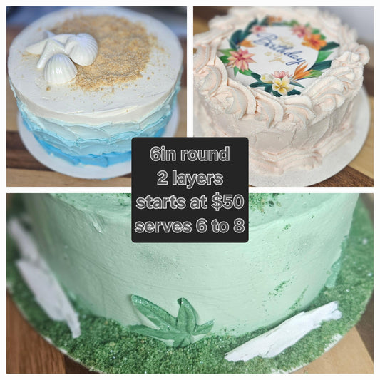 6in short custom cake