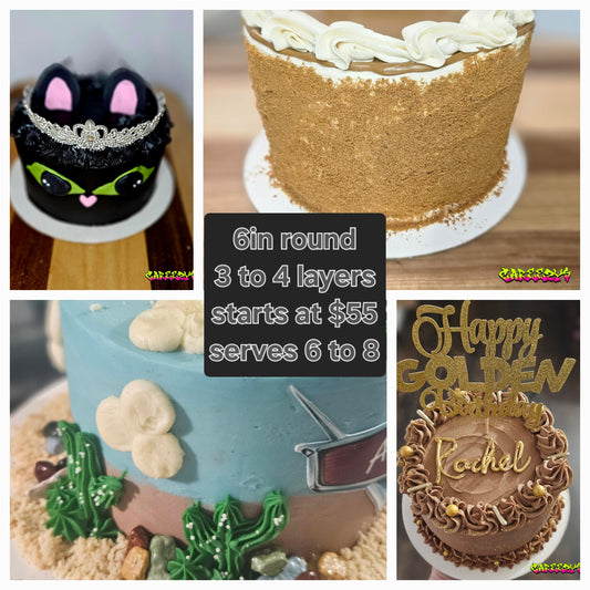 6in tall custom cake