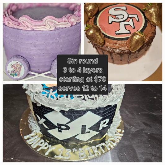8in tall custom cake